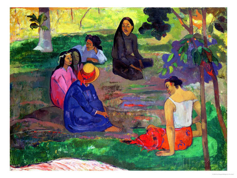 Les Parau Parau (The Gossipers), or Conversation, 1891 - Paul Gauguin Painting